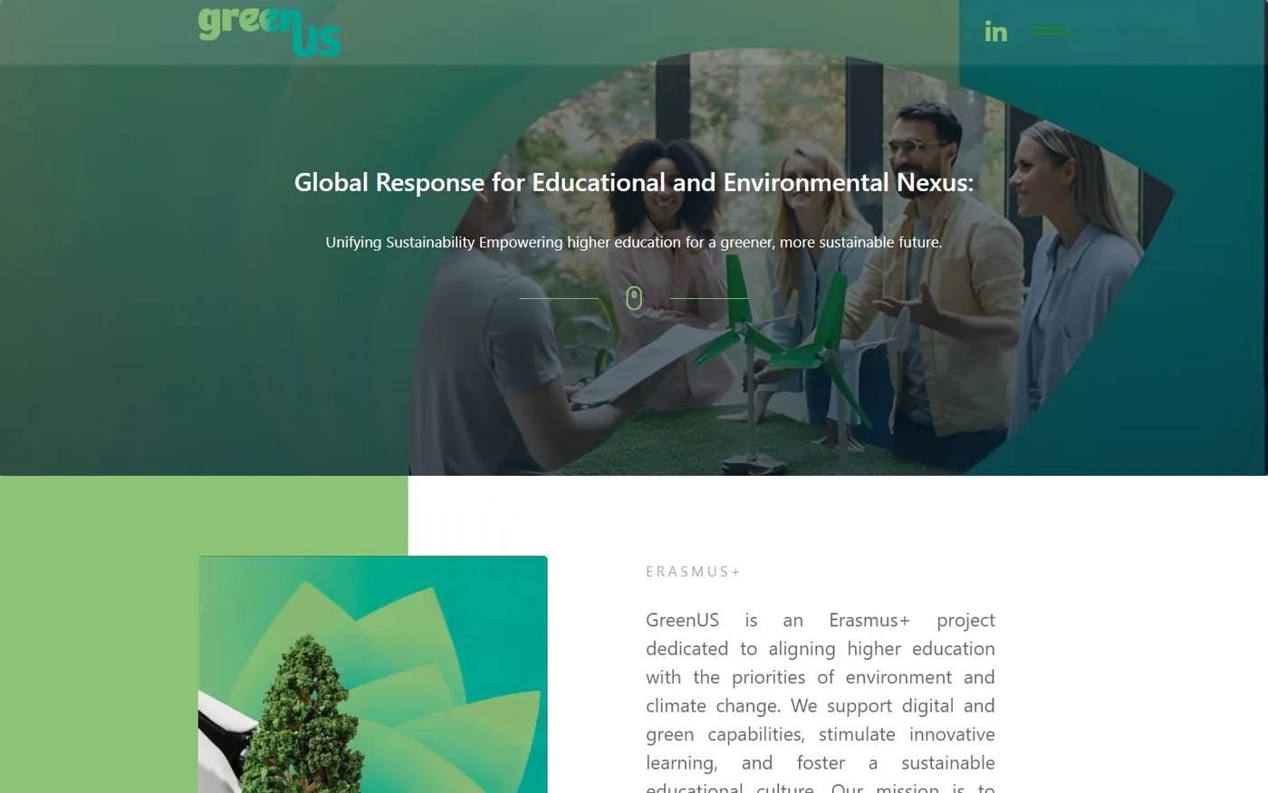 GreenUS — Erasmus+ Project website